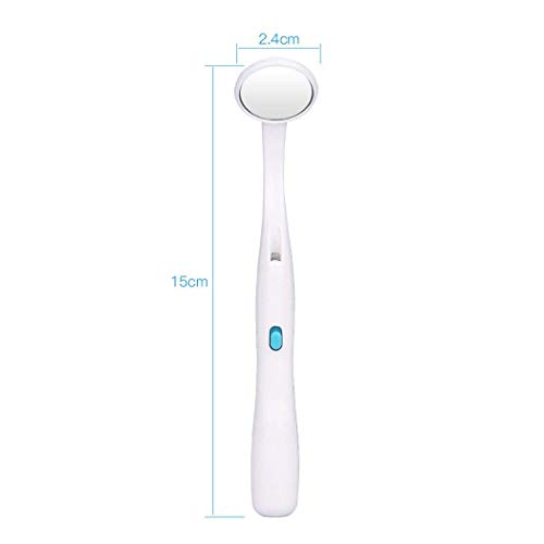 AZDENT Oral Care Anti Fog Dental Mirror Mouth Tooth Inspection Mirror with LED Light Pack of 2