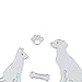 Fyore Metal Cutting Dies Stencil Template Mould for DIY Scrapbooking Album Paper Card Embossing Craft Decoration (3 Pcs Dog)