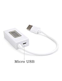 yotino USB Volatage amperios medidor de potencia, Tester Multímetro Prueba velocidad de cargador, Cables, computadora, banco de la energía