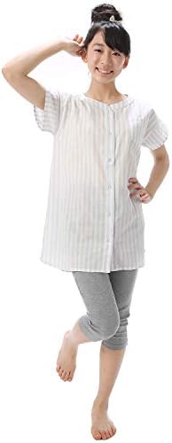 キッズ ジュニア パジャマ トップスは綿100 で肌にやさしい 選べる柄 品質検査済 半袖 前開き 上下セット チュニック丈 七分丈パンツ 150cm 160cm ルームウェア 140cnm 子ども 女の子 部屋着 ドビー素材 夏向き ガールズ