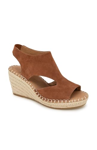 Gentle Souls by Kenneth Cole Women’s Women’s Cody Espadrille Wedge Sandal, LUGGUGE Suede, 5.5