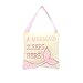 Pearhead Mermaid Sleeps Here Plush Door Hanger, Pink
