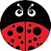 Non-Slip Round Mousepad, FINCIBO Red Ladybug Mouse Pad for Home, Office and Gaming Desk
