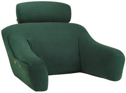 BedLounge (Regular Size, 100% Cotton Cover, Hunter Green Color): The Ultimate Reading Pillow, Back Support Pillow, TV Pillow and More ... by BedLounge