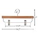 JS HANGER Premium Wooden Pant Skirt Hangers with 2-Adjustable Clips, Natural Finish, 10-Pack