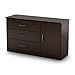 South Shore Libra 3-Drawer Dresser with Cabinet Door, Chocolate
