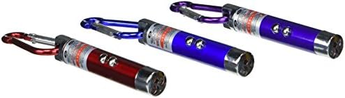 ifundo 4 Piece Laser Tease Cat Dog Toy, 2 in 1 Multi Function Flashlight and Red Light Pointer Funny Cat Chaser Toys Interactive LED Light,Scratching Training Tools Red Pot Exercise Chaser, Assorted Color