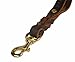 Dean and Tyler Simply Braided Pull Tab Leather Leash, Brown SB