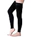 Thigh High Compression Stockings, Footless Compression Sleeves, Firm Support 20-30 mmHg Gradient Compression Socks with Silicone Band, Opaque, Treatment Swelling, Varicose Veins, Edema Black L