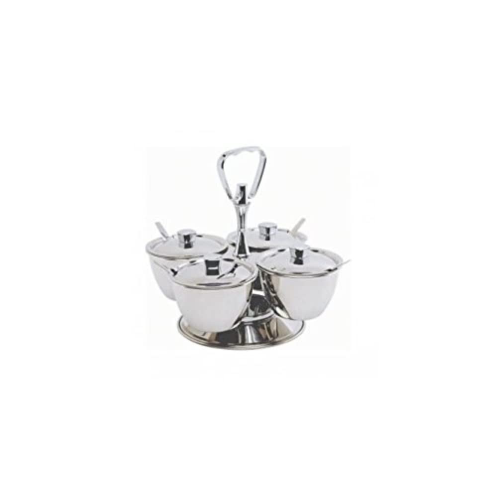 Genware 8053-4 S/ST Revolving Relish Server, 4-Way