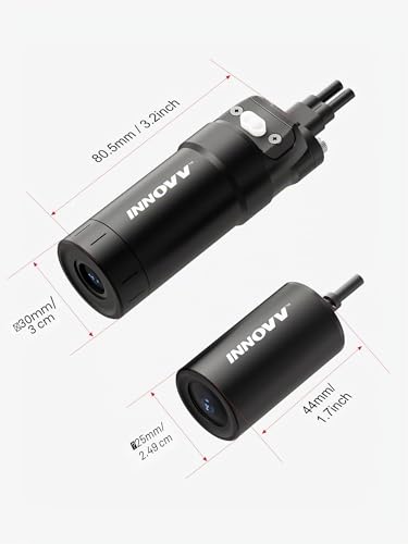 INNOVV K6 Motorcycle Dashcam, Dual Channel QHD 2K+1080P IP67 Waterproof Mini Motorcycle Camera with Wi-Fi, 120¡ã Golden Angel, G-Sensor Detection, Support 256GB (SD Card Not Included)