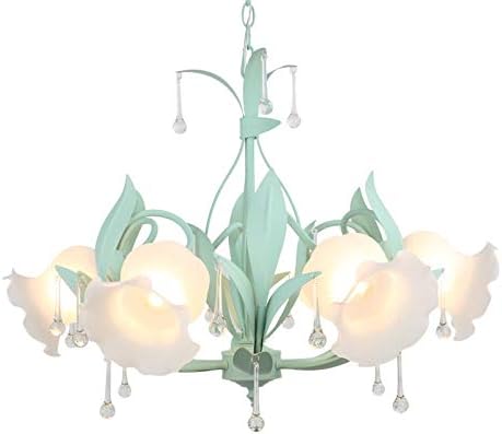 Moderne Hütte Blume Lampshade Hanglamp Rosa-Grün-Nordic Abgehängte