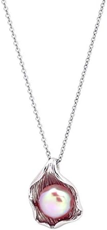 11MM Cultured Freshwater Pearl Pendant Necklace 18 Inches, Purple