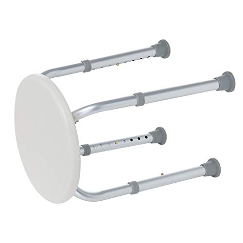 Bath Chair, Seat Non-slip Bathroom Chair Adjustable Height Medical Tool Assembly Spa Bathtub Shower Chair Shower Stool for Elderly Pregnant Handicap lkoezi (A, silver)