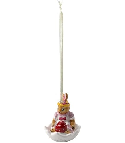 Colgante De Pascua Villeroy & Boch Bunny Tales – Conejo Max De Porcelana – 7 Cm – Nuevo En Caja Original