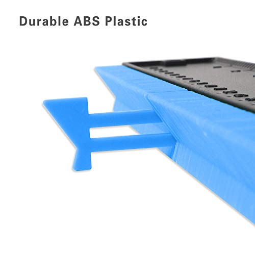 10 Inch Contour Gauge,Duplicator Plastic Profile Gauge Measure Ruler Easy Outline Gauge Standard Wood Marking Tool(Blue)