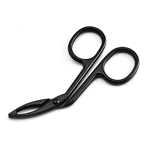 Titania Germany Scissors Tweezers - Straight Tip Hairgripping Eyebrow & Ingrown Hair Remover For Easy & Clean Plucking - Best For Shaping Eyebrows & Daily Beauty Needs (Black)