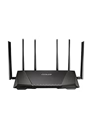 ASUS RT AC3200 Router Gigabit inalámbrico tri banda, Negro