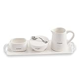 Mud Pie Circa Cream and Sugar Set, White