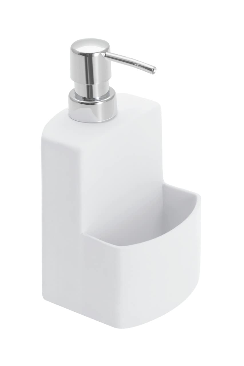 Wenko 3620115100 Washingup Liquid Dispenser True Colours Festival White SoftTouch Surface, Capacity 0.38 L, Ceramic SoftTouch Ceramic, 10 x 18 x 10 cm, White