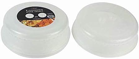 Set of 2 Ventilated Microwave Food Plate Dish Cover Kitchen Cooking, Pack of 2, Clear - Image 3