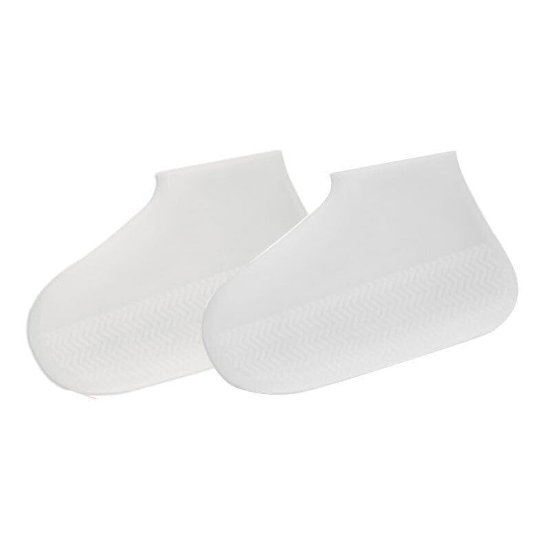 Photo 1 of Boolavard Silicone Waterproof Shoe Covers, reusable upgraded overshoes, Resistant Rain Boots Non-Slip Washable Protection for Women, Men (Extra Large, White)