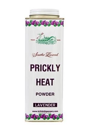 Snake Brand Prickly Heat Cooling Powder 1 Can (Lavender, 300g)