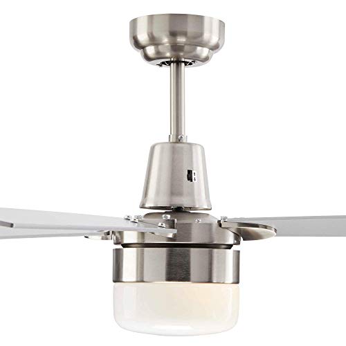 NOMA Ceiling Fan with Light Dimmable Ceiling Fan with Remote Silver