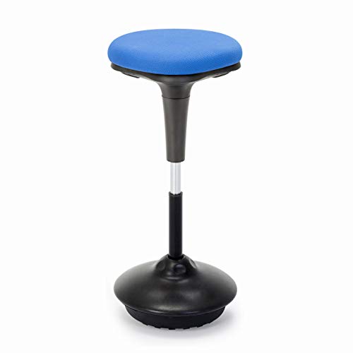 PIPIPOXER Sgabello Estetista Girevole 360° – Altezza Regolabile 49-64 Cm, Seduta Imbottita 10 Cm, 5 Ruote Silenziose, Carico 120 Kg, Nero