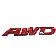 EmbRoom AWD Emblem, 3D Metal Tailgate Side Sticker Badge Replacement For 4x4 All Wheel Drive SUV Off Road (Red)