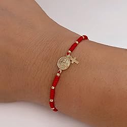 CRUZONE St Benedict Medal Adjustable Red String