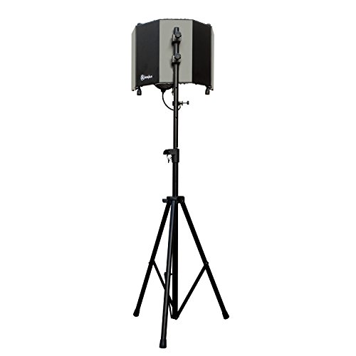 AxcessAbles SF-101KIT Recording Studio Microphone Isolation Shield w/Stand (Black)