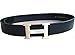 IGOBLIN Men Business Casual H Word Deduction Leather Belt with Pin Buckle