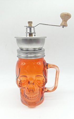 Manual, Glass, Stainless Steel Coffee Grinder with Precision Grinding, Ceramic Burr Mill
