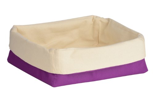 Premier Housewares Bread Basket, 15 x 26 x 23 cm - Purple/Cream