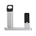 yootech Char002 2 in 1 Charging Dock Compatible with Apple Watch Series 3/2/1iPhone X/8/8Plus/7/7Plus/6S/Plus Aluminum Stand Holder, Silver