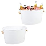 mDesign Metal Beverage Tub & Soda