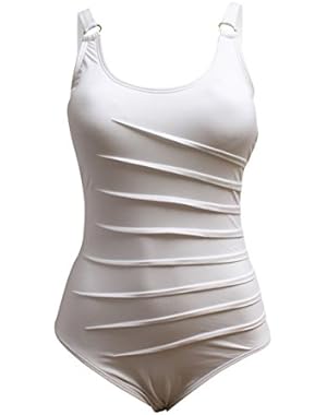 Womens Starburst One-Piece Swimsuit White 8