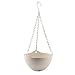 Garden Pots 2 Set, Petforu Hanging Flower Basket Empty Flowerpot Plant Hooks Hangers - White