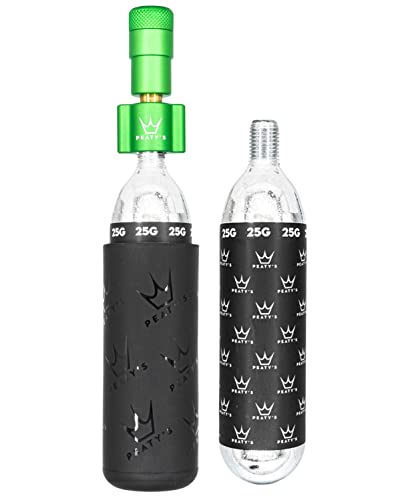 Peatys Holeshot CO2 Tyre Inflator Kit - MTB 2 x 25g, Emerald