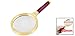 TOOGOO(R) 80mm Diameter 5X Optical Lens Rosewood Handle Gold Tone Magnifying Glass