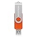 Kootion 10 X 1GB USB Flash Drive 1gb Flash Drive Swivel Thumb Drive Memory Stick Keychain Design Orange