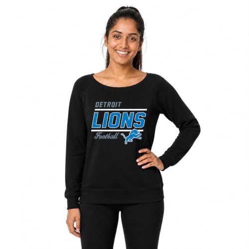 Detroit Lions Women's Gameday Crewneck Sweatshirt Long Sleeve at Amazon