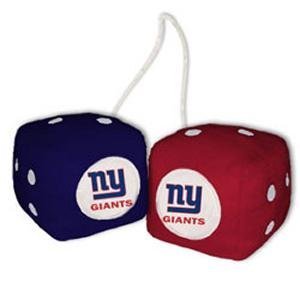 NFL New York Giants Fuzzy Dice - Thumbnail 2