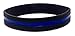 TheAwristocrat 3 Pack of Thin Blue Line Rubber Wristband Silicone Bracelet to Support Law Enforcement (Adult (8