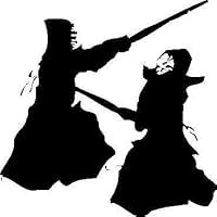 ELKS Unique Design Kendo Fighters CAR Decal Sticker, Black, 6 in, Die Cut Vinyl Decal, for Windows, Cars, Trucks, Toolbox, Laptops, MacBook-virtually Any Hard Smooth Surface