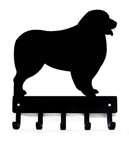 The Metal Peddler Australian Shepherd Key Rack Dog Leash Hanger - Small 6 inch Wide - Thumbnail 4