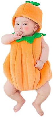 Cute Newborn Photography Props Pumpkin Costume Jumpsuit Baby Boy Girl Outfits Hat Clothes