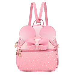 KL928 Girls Mini Backpack Bowknot Polka Dot Cute