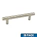 Rok Hardware Contemporary Euro Style Solid Metal Pull/Handle Brushed Nickel 3-3/4